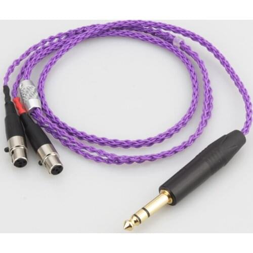 Audiocrast HIFI 6.35MM PLUG Earphone Headphone Upgrade Cable Silver Plated for Audeze LCD-3 LCD3 LCD-2 LCD2 LCD-4