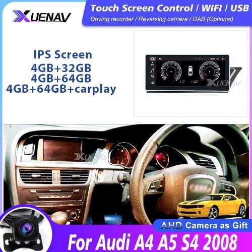 Car Radio Multimedia Stereo Player For Audi A4 A5 S4 2008 Audio Video DVD Player Auto With GPS Navigation for A5 2011