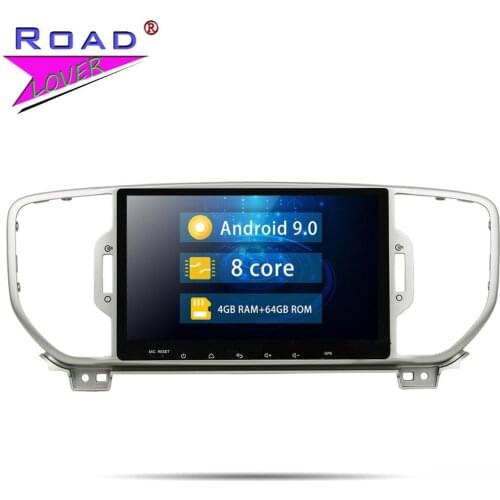 Car Radio Android 9.0 DVD Autoradio Player For KIA Sportage 2016 Stereo GPS Navigation 2Din 9" Car Head Unit 4G + 64G Auto Navi