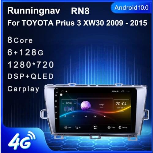 Runningnav For TOYOTA Prius 3 XW30 2009 - 2015 LHD/RHD Car Radio 2 Din Android Car Radio Multimedia Video Player Navigation GPS