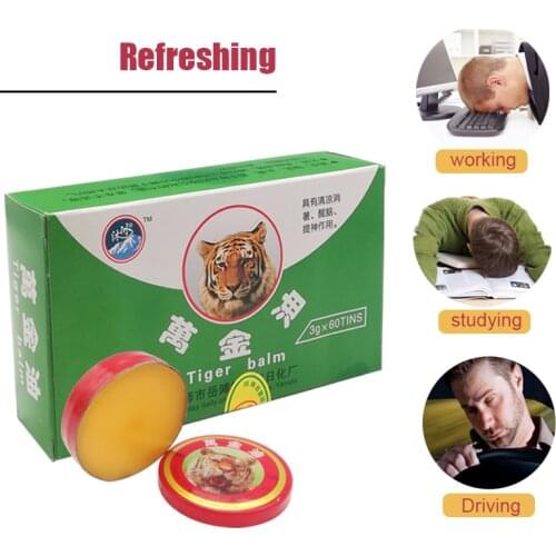 5-60pcs Tiger Balm Summer Cooling Oil Refresh Brain Drive Out Mosquito Eliminate Bad Smell Treat Headache Chinese God Medicine