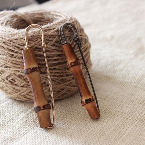 Retro Branches Bamboo Brooch Alloy Pin Buckle For Sweater Shawl Cardigan For DIY Jewelry Unisex Decoration Supplies