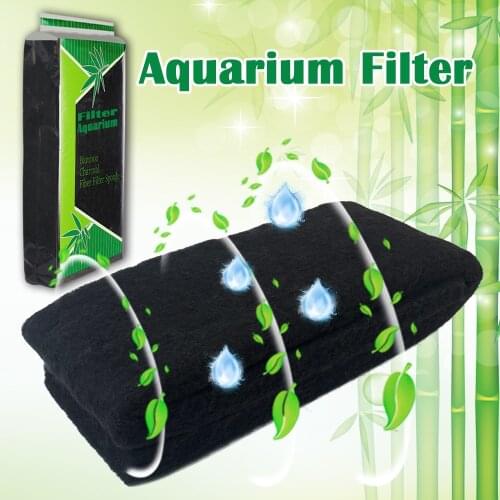 Bamboo Charcoal Aquarium Filter Sponge Biochemical Black External Bio Cotton Filter Aquarium Fish Tank Accessories