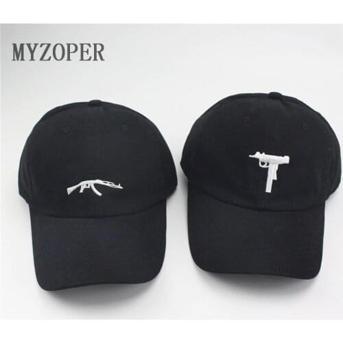 UZI Gun Baseball Caps Ak47 Snapback Hip Hop Dad Hat Cap Women Men Brand Sports Bones High Sun Snapback Cotton