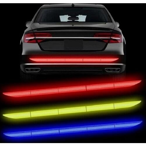 Safty Car Reflective Tape Stickers Exterior Warning Strip Reflect Tape Traceless Protective Car Sticker Trunk Auto Accessories