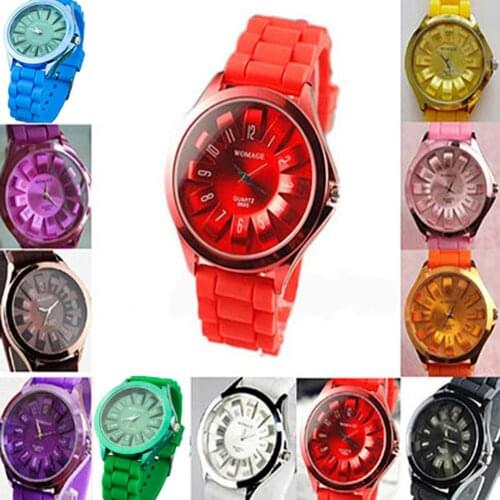 Ladies Watch Women Watch Unisex Fashion Silicone Strap Arabic Numerals Quartz Clock Jelly Wrist Watch reloj mujer relógio femini