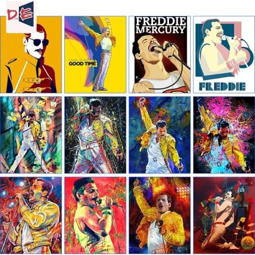 【DROFE】Oil Painting by Numbers British Queen Band Freddie Mercury Paint by Numbers on Canvas Pictures for Living Room Home Decor