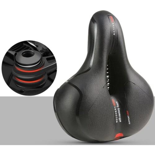 Bicycle Saddle Breathable Leather Cushion Comfortable Anti Slip & Weat Road MTB Bike Sponge Filled Shockproof Cycling Seat
