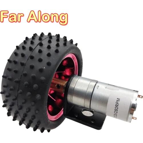 Micro Electric Geared Motor DC 12V 280RPM Reversible DIY Toy Accessories Wheel Set Use For Smart Toy Car Robot etc