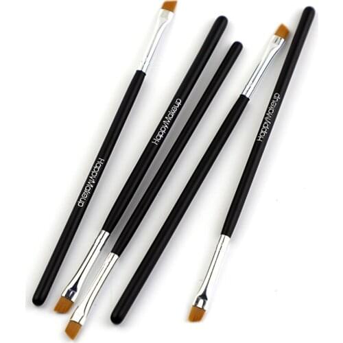 5Pcs Makeup Brushes Black Eyebrow Inclined Flat Angled Brush Eyeliner Eyeshadow Eye Brow Makeup Tool Professional Women Cosmetic
