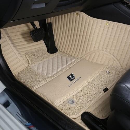 Fit For Denza 500 NIO ES8 WM Weltmeister EX5 Xpeng G3 P7 Zhinuo 60H ZD D2 D3 Leon Wire Ring Leather car floor mats carpet pad