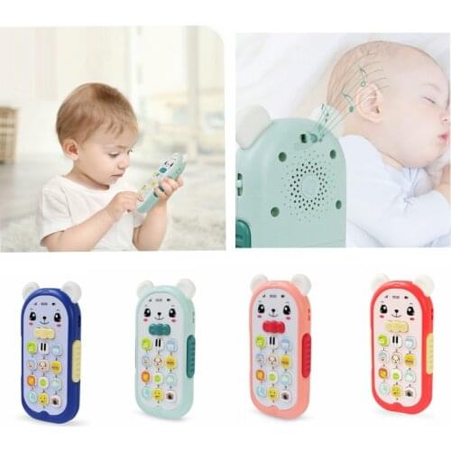 Little Bear Simulation Imitating Music Light Phone for 1 2 3 Year Old Boys Girls G2AE
