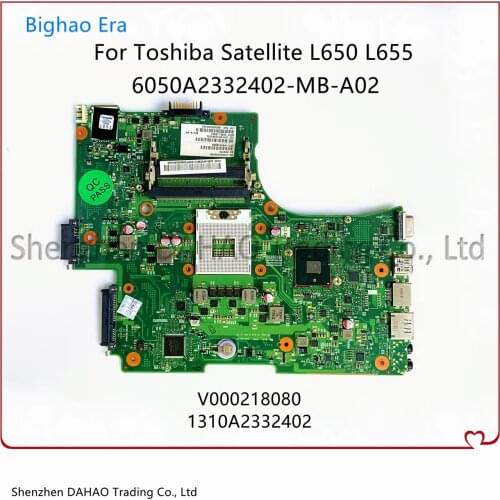For Toshiba Satellite L650 L655 Laptop Motherboard 1310A2332402 V000218080 V000218010 W/ HM55 DDR3 100% Fully Tested