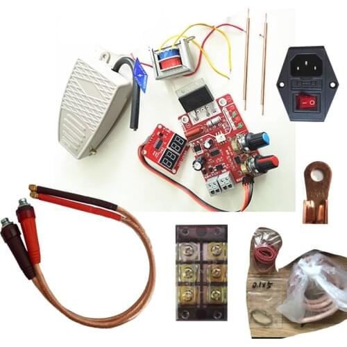 Spot Welder Whole Sets DIY kits Assembly Welding Machine Transformer NY-D01 Controller Pins Foot Switch Copper Socket Connector