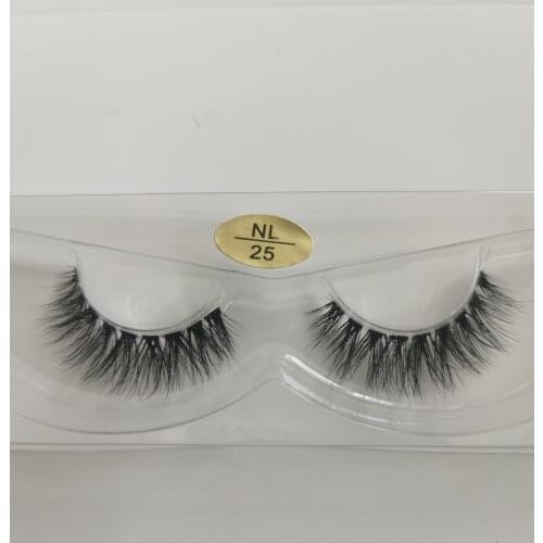NL NEW 1pair Lashes 3D Mink Strip Lash Reusable False Eyelashes Crisscross Dramatic Lashes Lightweight Invisible Band Eye Lashes