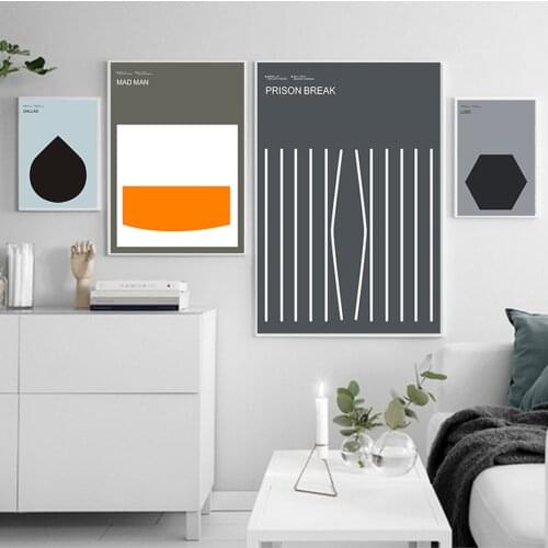 Nordic Dallas Abstract Geometric Wall Art Prints and Posters Minimalist Canvas Paintings Wall Art Prints Living Room Home Decor