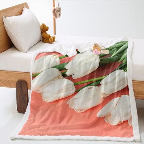 Flowers Blanket Super Soft Cheap Bedspread Cozy Fleece All Weather Warm Winter Blanket Super Soft Red Throw Blanket