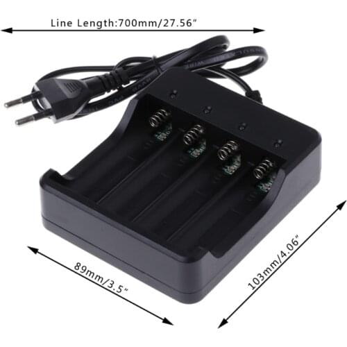 OOTDTY 4 Slot Universal Rechargeable Battery Charger 4.2V Li-ion EU Plug Tool For 18650