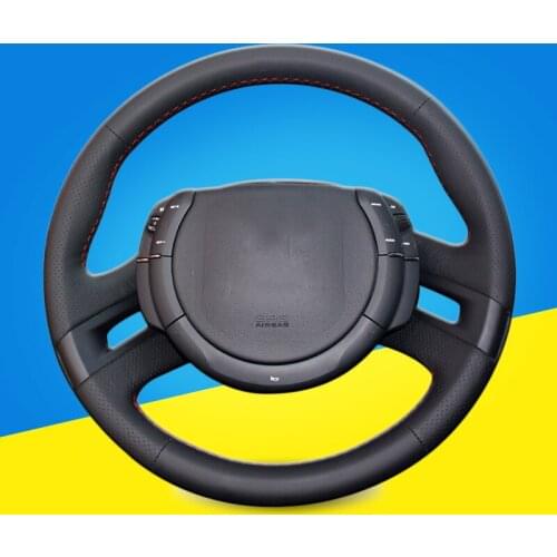 Car Braid On The Steering Wheel Cover for Citroen C4 Picasso 2007-2013 Car Steering Wheel Covers Leather Interior Accessories
