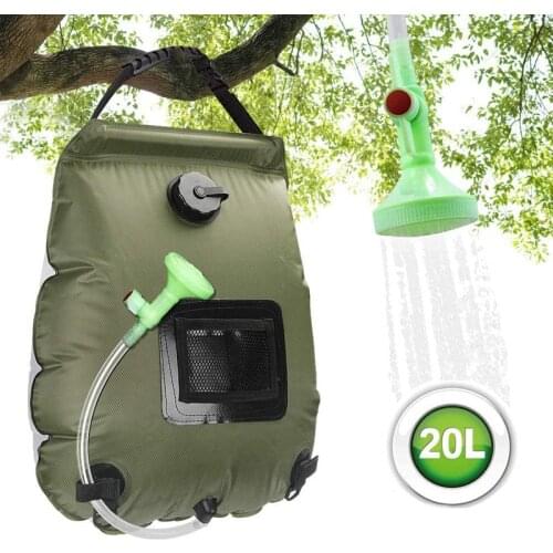 Camping Hiking Shower Portable Solar Hydration Water Container Bag Outdoor Supplies Summer Foldable Tent Bath For Tourism