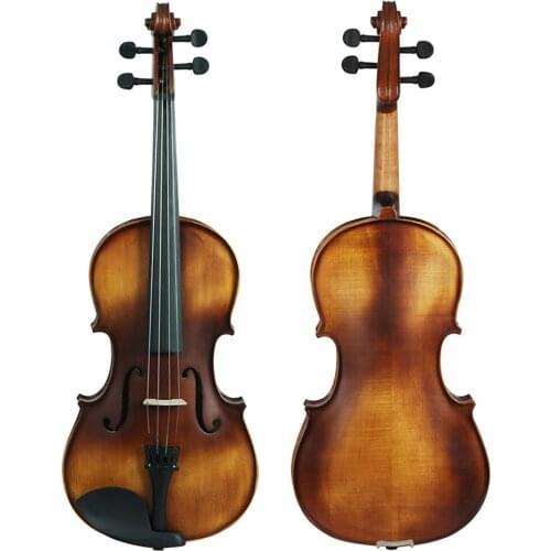Professional 4/4 Acoustic Viola Spruce Solid Wood Panel Retro Matte Viola Stringed Instrument With Case Bow For Musical Lover