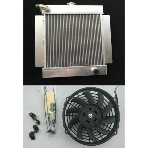 Aluminum Radiator & Fan For Ford Escort Mk1 Mk2 RS2000 2.0L RS 1.6 Sport Pinto Mexico 1974-1981 Crossflow X-Flow Airtec