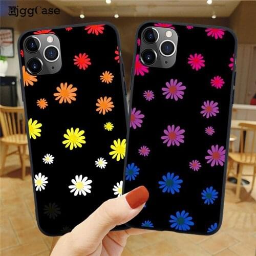 Cute Cartoon Daisy Phone Case For iPhone 12 11 Pro X XR XS Max 6 6s 7 8 Plus 5S SE 2020 Soft Flower Fundas Cover