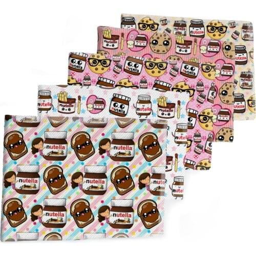 50*145CM Fabric Cookies Pattern Printed Polyester Cotton Twill Fabric Patchwor Printed