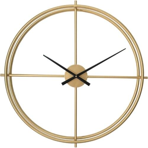 Vintage Large Decorative Wall Clock Gold Creative Kitchen Clock Design Black Large Brandweer Big Wall Clocks Home Decor C5T32