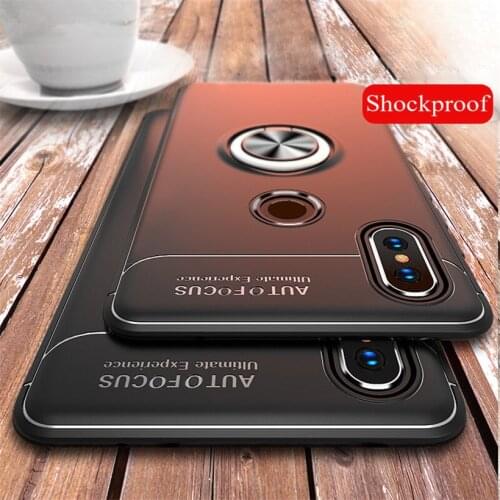 Luxury Car Bracket Ring Magnetic TPU Protective Full Cover Case For Xiaomi 8 MI 6 Redmi Note 5A Redmi 4X 4A Phone Case Shell
