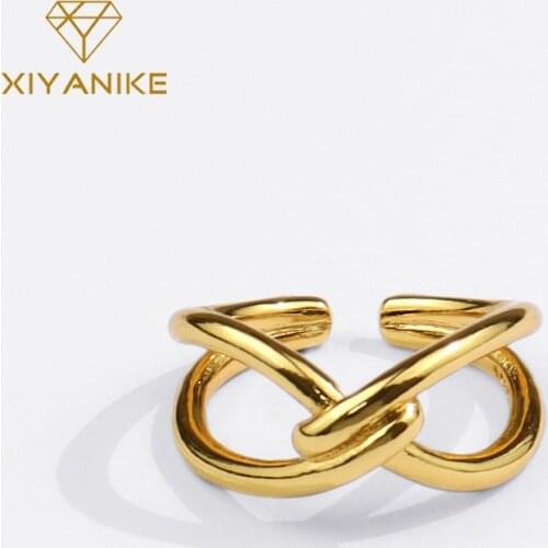 XIYANIKE 925 Sterling Silver New Cross Hollow Ring Female Fashion Simple Temperament Exquisite Handmade Accessories Dropshipping