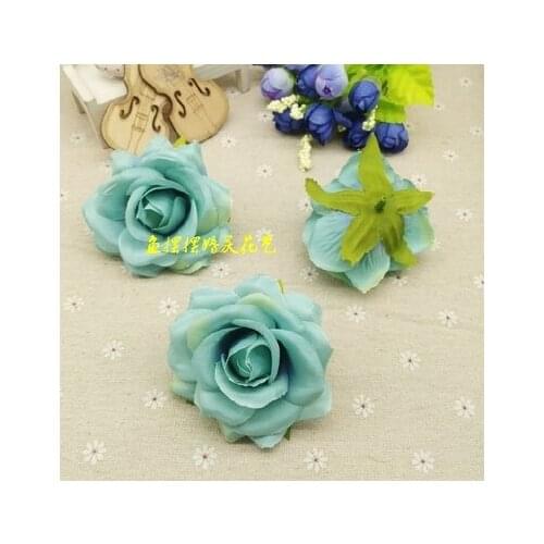 06 Home &wedding decoration artificial flowers DIY simulation flower rose head silk false flower wall arch wedding ball 7CM