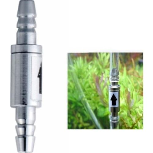 1pc Stainless Steel Aquarium Check Valves for Anti-Backflow CO2 Line Tubing Regulator Diffuser