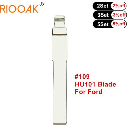 10pcs Flip Key Replacement Remote Car Blank Uncut Key Blade #109 HU101 For Ford Focus Mondeo Fusion Fiesta Galaxy
