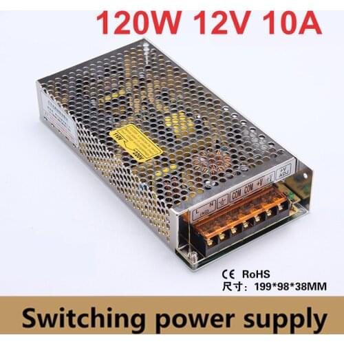 120W 12V 10A China high quality Single Output Switching power supply ac-dc transformer led driver power supply (S-120-12)
