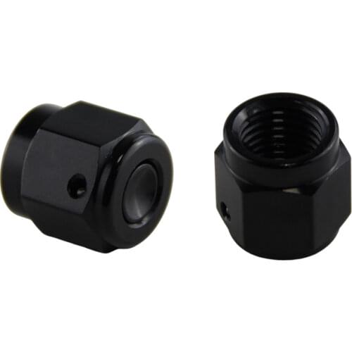 2PCS Aluminum 4-AN AN4 Adapter Female Flare End Cap / Plug / Tube Nut Fitting Blue