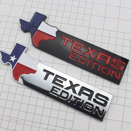 2 Pcs 3D ABS Texas Edition Car Sticker Emblem Badges Car-styling Fender Sticker for JEEP 16.5*3.6CM
