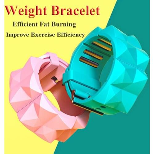 2PCS Adjustable Watch Strap Design Silicone Weight-bearing Bracer Fitness Yoga Pilates Training Dancing Running Sport Wristband