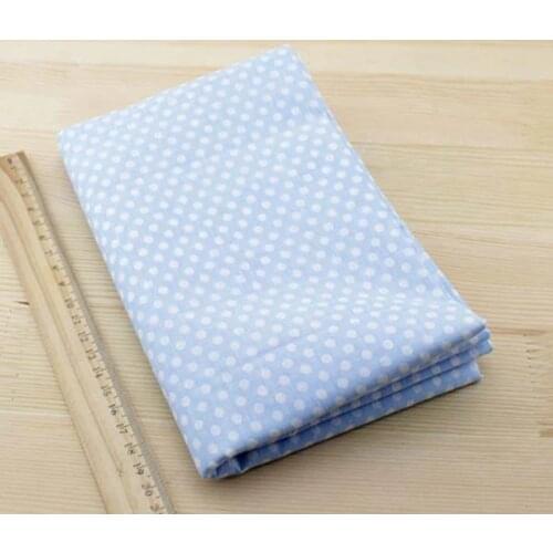 2021 Fat Quarter Sky Blue White Dots Designs Patchwork Cotton Fabric Home Textile Sewing Lining Tecido News Beginners Practice