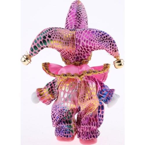 6 Inch Italian Doll Porcelain Clown Figures Artware Fit for Valentine Gift, for Home Office Desktop Decor Ornaments