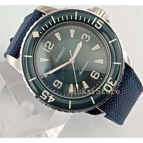45mm Green Luminous nouvelle automatic mens mode faux chronographe Classique pour Cristaux Montres montre Cadea Montre-Bracel