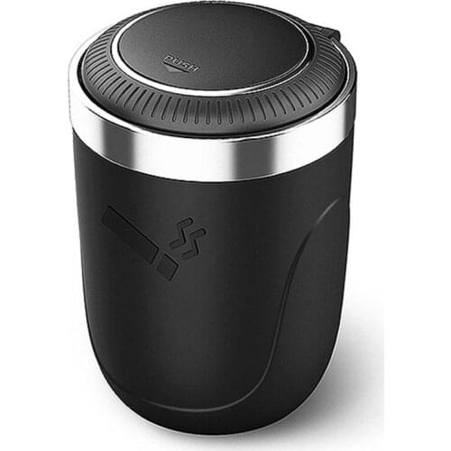 Car Ashtray With LED Light Stainless Steel Liner Ashtray Container Ashtray Gas Bottle Smoke Cup Holder Storage Cup Car Supplies