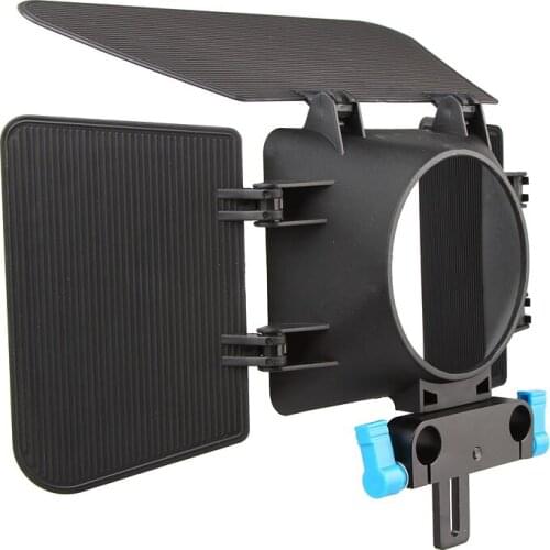 Camera Video Lens Hood for Canon Nikon Sony DSLR Matte Box 15mm Rail Rod Support System Photo Studio Accessories