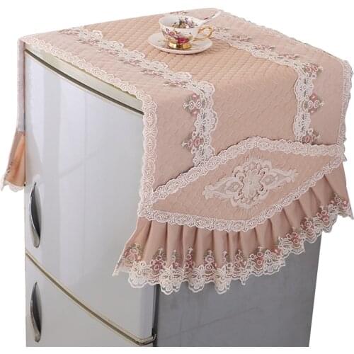Refrigerator Cover Single Door Dust Cover Lace Cloth Thicken Multi-purpose Dustproof Suitable for Most Refrigerator Washers