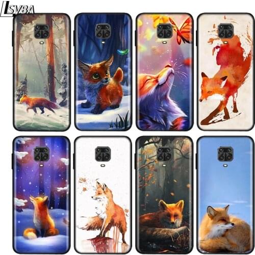 Cute cartoon animal fox For Xiaomi Redmi Note 9 9S 9T 8T 8 7 6 5 Prime Pro Max Prime 5A 4X 4 Soft Silicone Phone Case