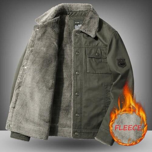 Fleece Jacket Winter Men 's Warm Thick Windbreaker High Quality Fur Collar Coat Plus Size M-6XL Brand Fashion Fleece Parkas