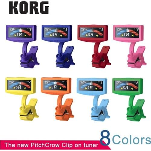 KORG Colorful PithCrow-G Clip On Guitar Tuner High Visibility Clip-On Bass Tuner With Color LCD
