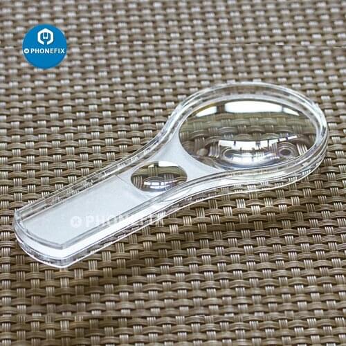 100pcs Magnifier 25mm Hand Held 5X Magnifying Loupe Children Reading Glass Lens For Student Magnifier Learning Home Office Gift