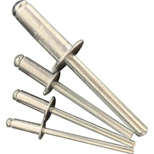 M4*10mm-5/32 100pcs RIVETED Pop rivets rivetti Alu steel dome head blind rivetremaches rebites Slepe kovice kniedes заклепки