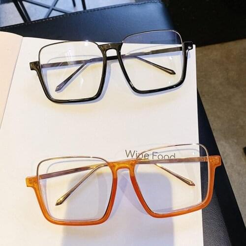 Men Spectacle Frame Square Glasses Frame Clear Lens 2020 Women Brand Eyewear Optical Frames Anti-blue Light Plain Eyeglasses